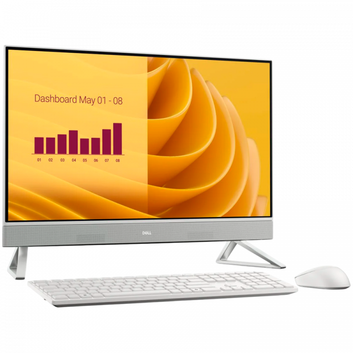 Dell 27 AIO,27"FHD(1920x1080)Infinity Touch,Intel Core 7 150U(12MB cache,10cores,12threads,5.4GHz),16GB(2x8)DDR5 5200 MT/s,1TB(M.2)PCIe NVMe SSD,Intel Graphics,Wi-Fi 6E AX211(2x2)+BT,Dell Pro Kb&Mouse [2]