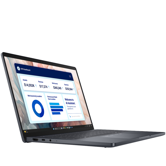 Dell Pro 14 Plus,14"FHD+(1920x1200)400nits 45% NTSC,AMD Ryzen AI 7 PRO 350(50 TOPS NPU 8cores/5.0GHz),32GB(onboard)7500MT/s,1TB(M.2)PCIe NVMe,AMD Radeon 860M graphics,Wi-Fi 7 MT7925(2x2)+BT,Backlit En [2]