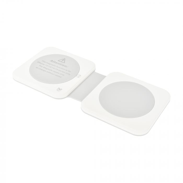 Dviced 2-in-1 foldable magnetic wireless charger - White [2]