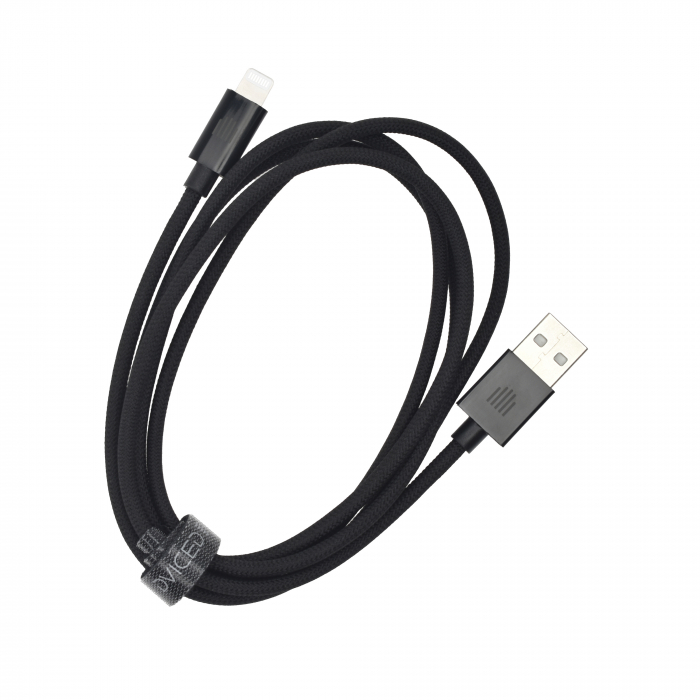 Dviced Cable USB-A to Lightning Nylon Textile 1,25m - Black [2]