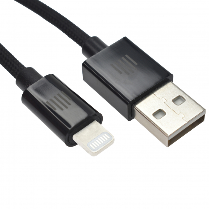 Dviced Cable USB-A to Lightning Nylon Textile 1,25m - Black [3]