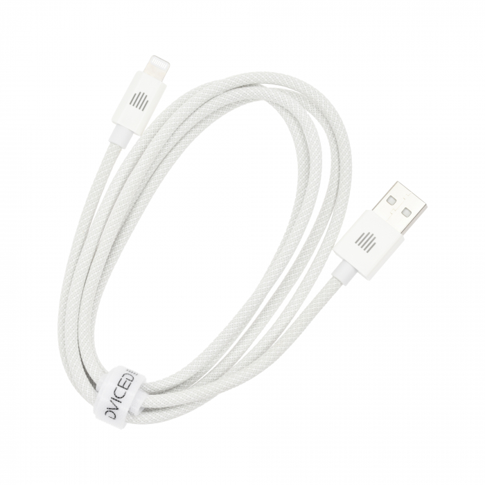 Dviced Cable USB-A to Lightning Nylon Textile 1,25m - White [3]