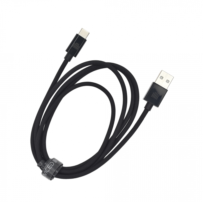 Dviced Cable USB-A to USB-C Nylon Textile 1,25m - Black [4]