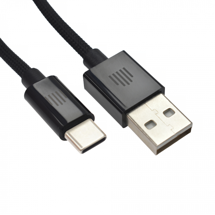 Dviced Cable USB-A to USB-C Nylon Textile 1,25m - Black [2]