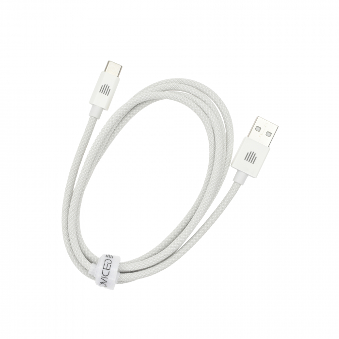 Dviced Cable USB-A to USB-C Nylon Textile 1,25m - White [2]