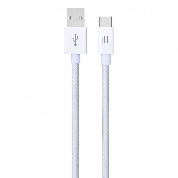 Dviced Cable USB-A to USB-C Nylon Textile 1,25m - White [1]