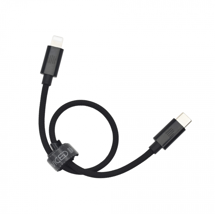 Dviced Cable USB-C to Lightning Nylon Textile 0,25m - Black [2]