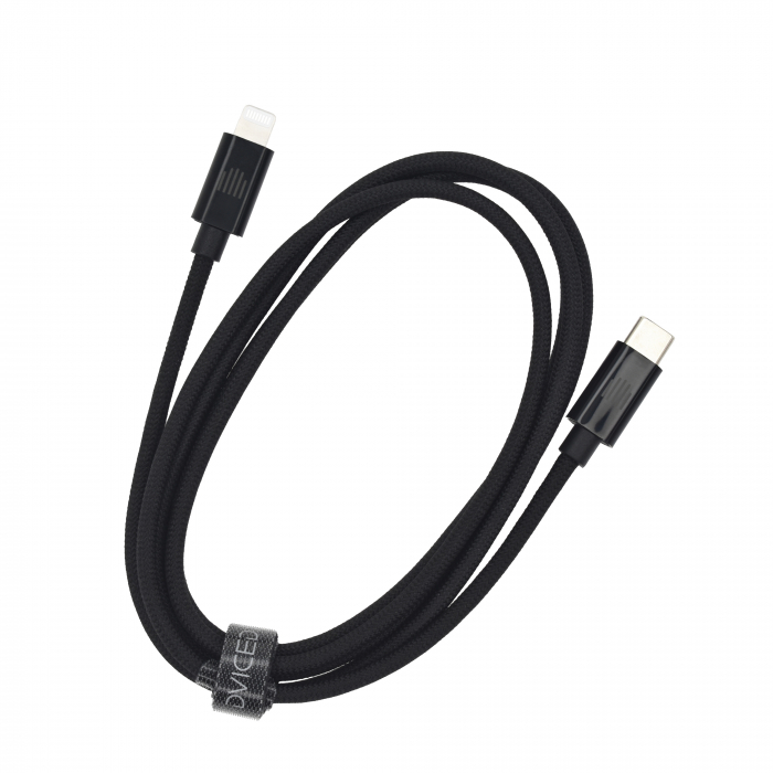 Dviced Cable USB-C to Lightning Nylon Textile 1,25m - Black [2]