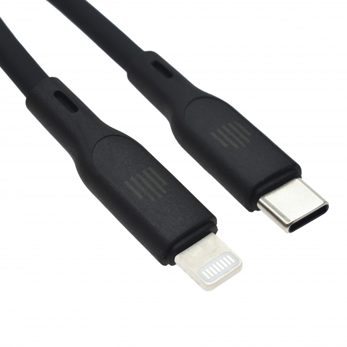 Dviced Cable USB-C to Lightning silicone 1,25m - Black [4]