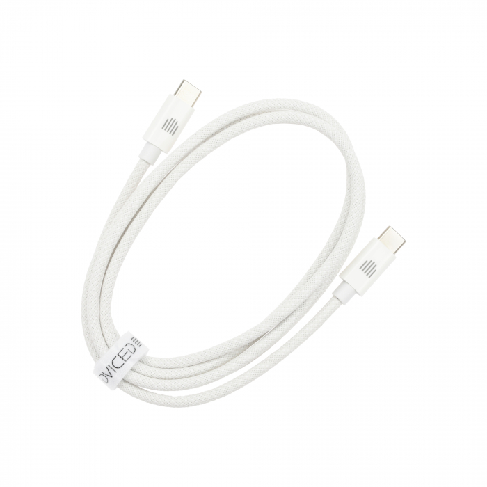 Dviced Cable USB-C to USB-C Nylon Textile 1,25m - White [4]