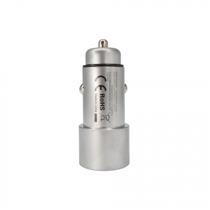 Dviced Car charger 1 USB-A, 1 USB-C - Metal [3]