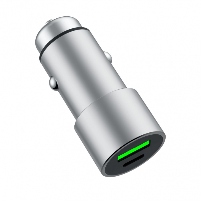 Dviced Car charger 60W 1 USB-A, 2 USB-C - Gray [6]