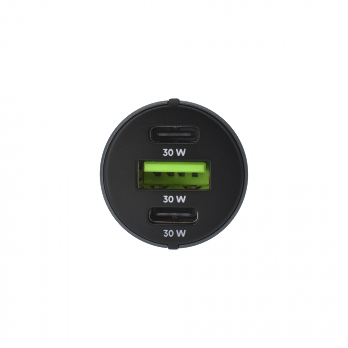 Dviced Car charger 60W 1 USB-A, 2 USB-C - Gray [3]