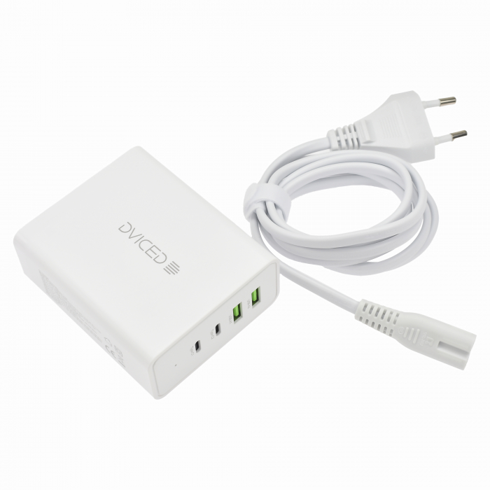 Dviced Desktop charger 100W GaN 2 USB-A, 2 USB-C EU - White [4]