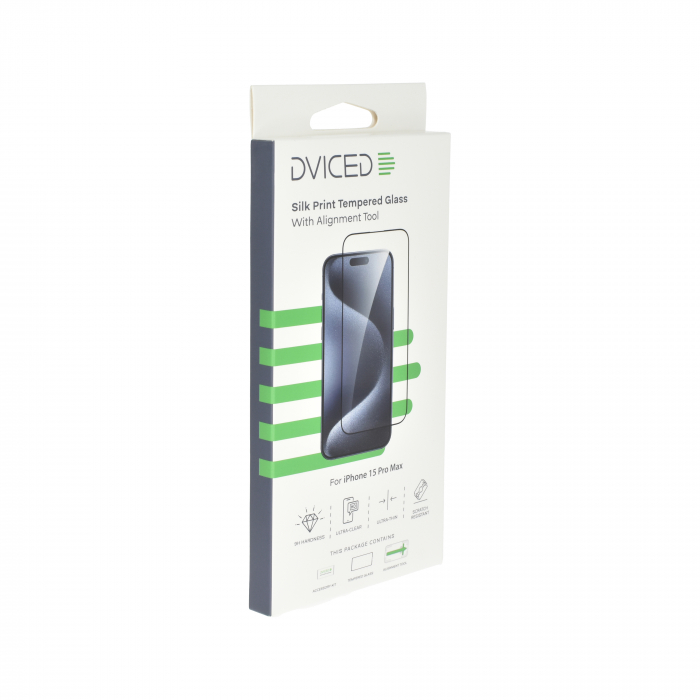 Dviced iPhone 15 pro max silk print screen protector with applicator [4]