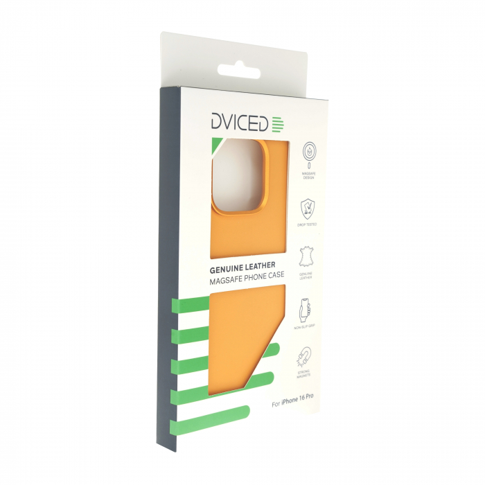 Dviced Leather case with magsafe for iPhone 16 Pro - Orange [4]