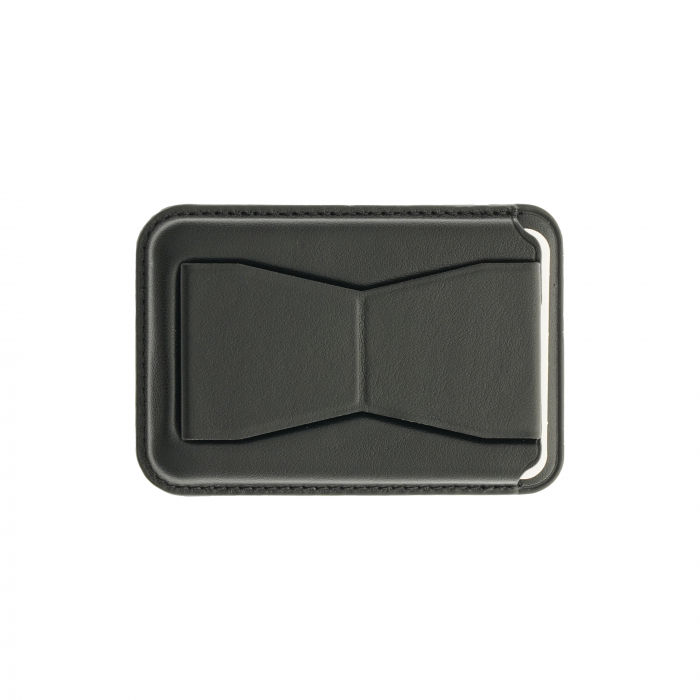 Dviced Leather magsafe cardholder with stand - Black [4]