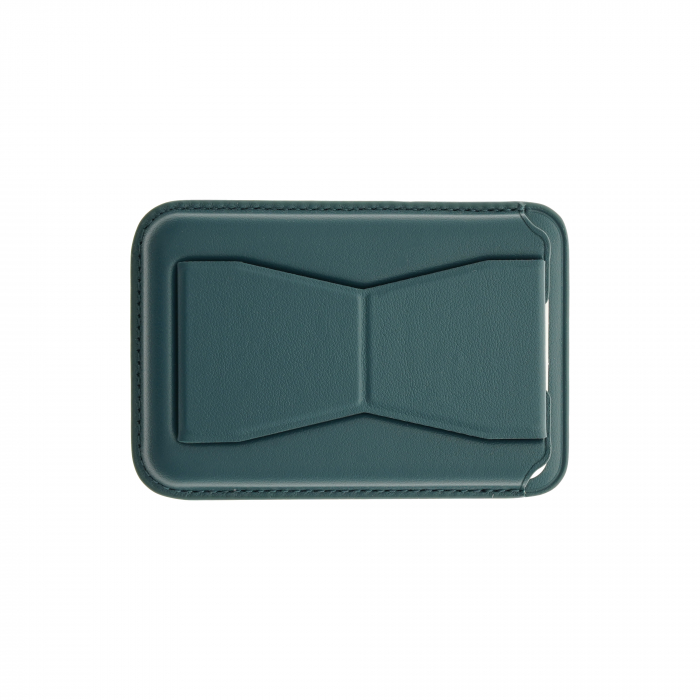 Dviced Leather magsafe cardholder with stand - Blue [3]