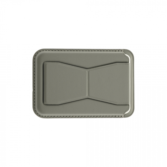 Dviced Leather magsafe cardholder with stand - Grey [3]