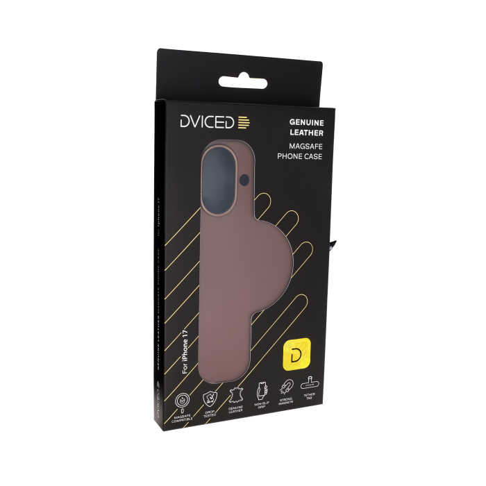 Dviced Leather MagSafe iPhone 17 case - Brown [2]
