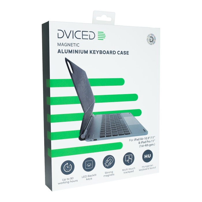 Dviced Magnetic Aluminium Keyboard Case for iPad Air/Pro 11-inch - HU - Dark Grey [3]