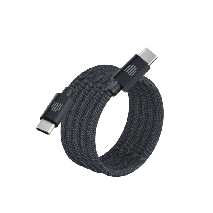 Dviced Magnetic Braided Cable USB-C to USB-C, 1,25m - Dark Grey [3]