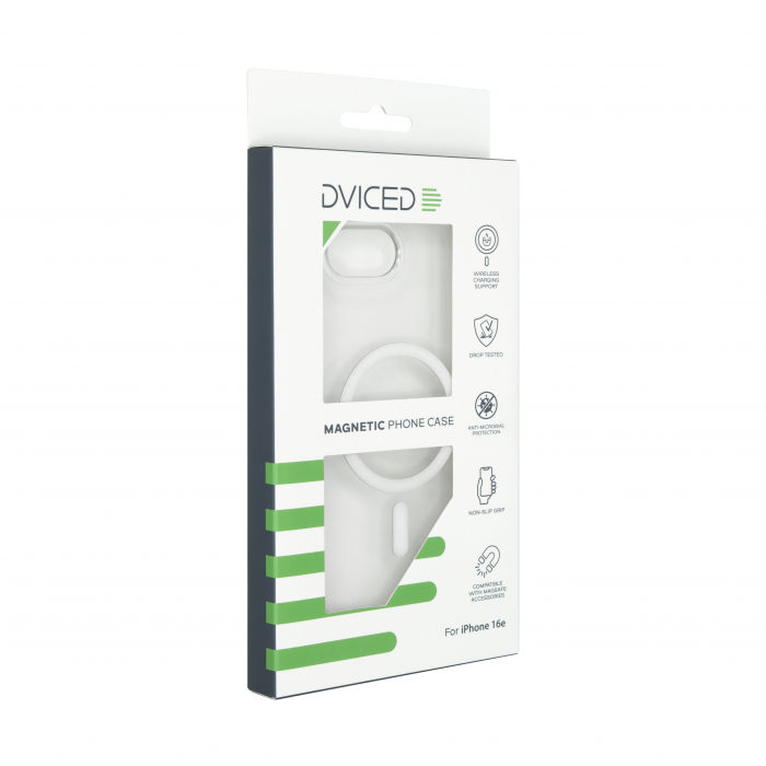 Dviced Magnetic iPhone 16e clear case - White [3]