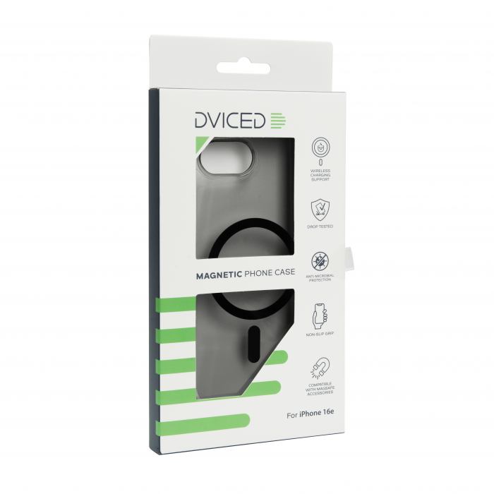 Dviced Magnetic iPhone 16e smoke case - Black [2]