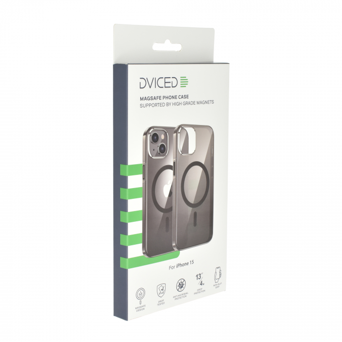 Dviced Magsafe iPhone 15 clear case - Black [2]