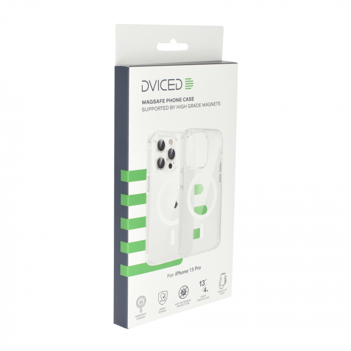Dviced Magsafe iPhone 15 Pro clear case- White [5]