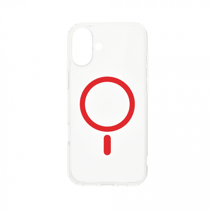 Dvided Magsafe iPhone 16 clear case - Red [4]