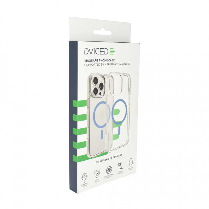 Dviced Magsafe iPhone 16 Pro Max clear case - Blue [2]