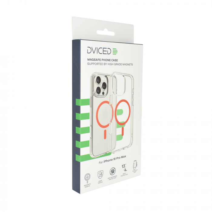 Dviced Magsafe iPhone 16 Pro Max clear case - Red [5]