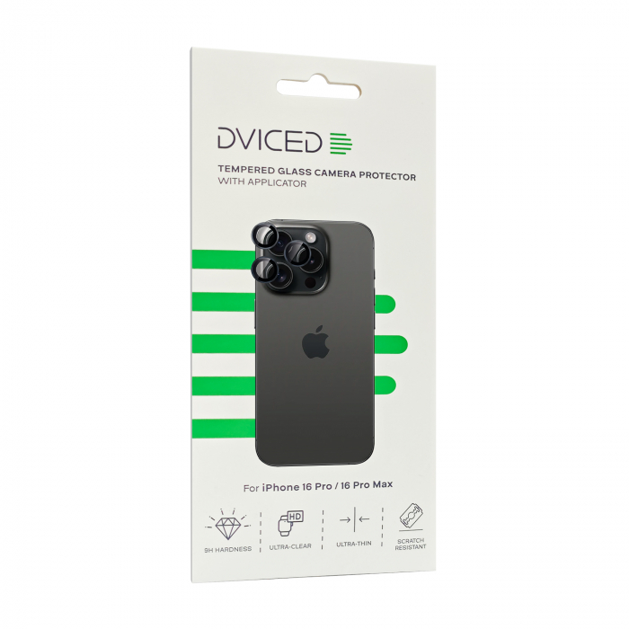 Dviced tempered glass camera protector for iPhone 16 Pro/16 Pro Max with applicator [3]