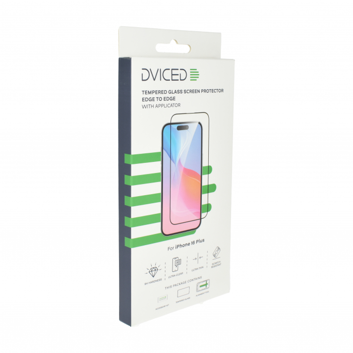 Dviced Tempered glass screen protector edge to edge for iPhone 16 Plus with applicator [4]