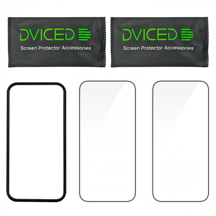 Dviced Tempered glass screen protector edge to edge for iPhone 16 Pro with applicator Duo Pack [3]