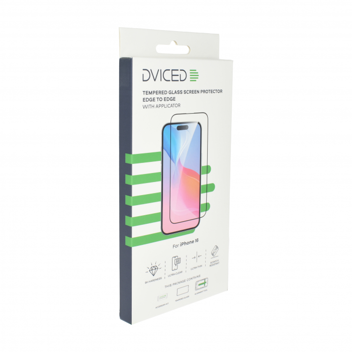 Dviced Tempered glass screen protector edge to edge for iPhone 16 with applicator [2]