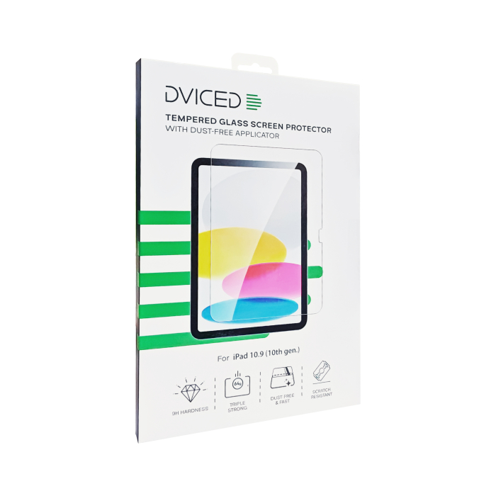 Dviced Tempered glass screen protector for iPad 10.9-inch (10th gen.) with dust-free applicator [2]