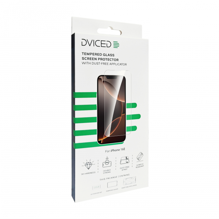 Dviced Tempered glass screen protector for iPhone 16e with dust-free applicator [3]