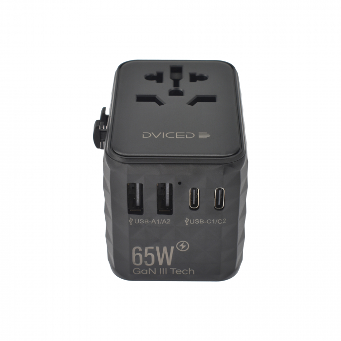 Dviced Universal travel adapter 65W GaN - Black [5]