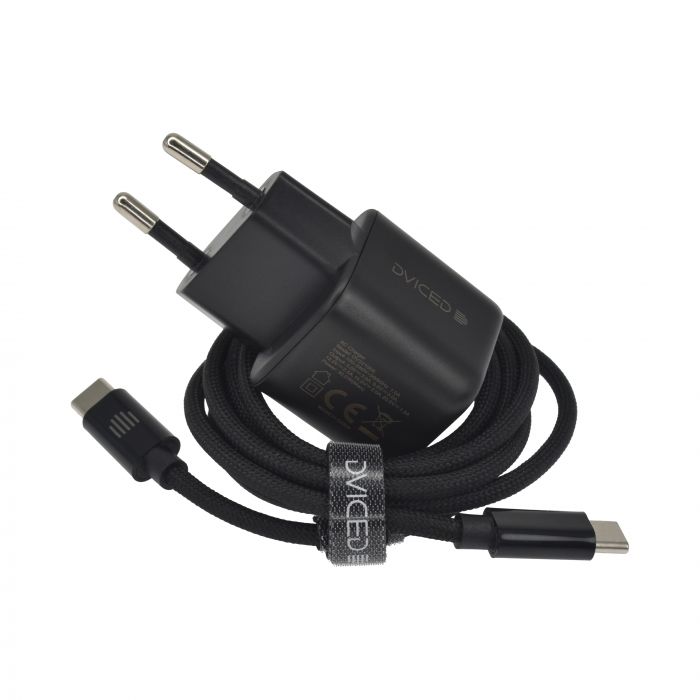 Dviced Wall charger 30W GaN USB-C EU w cable - Black [3]