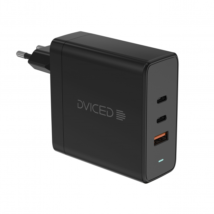 Dviced Wall charger 65W GaN 1 USB-A, 2 USB-C EU - Black [1]