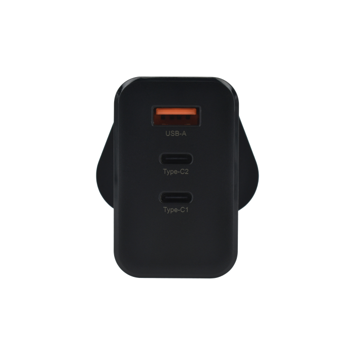 Dviced Wall charger 65W GaN 2 USB-C, 1 USB-A UK - Black [5]