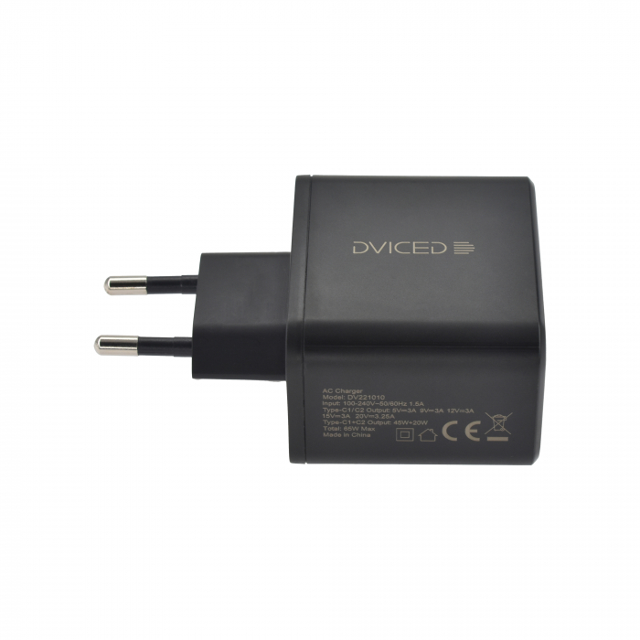 Dviced Wall charger 65W GaN 2 USB-C EU - Black [4]