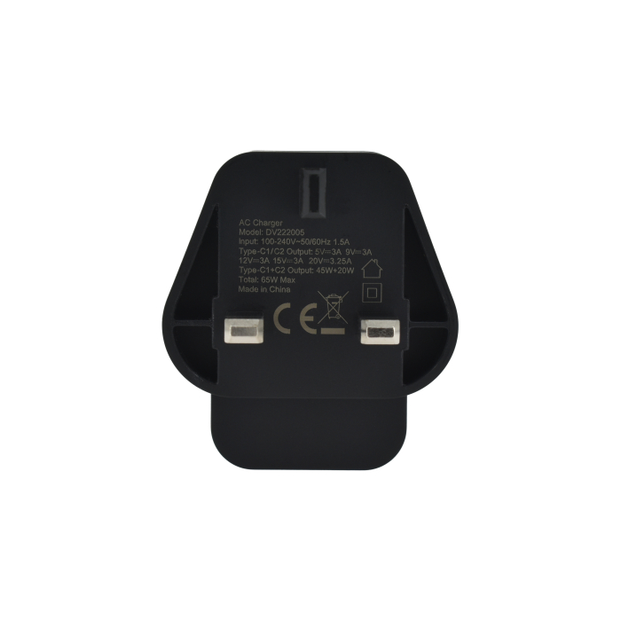 Dviced Wall charger 65W GaN 2 USB-C UK - Black [6]