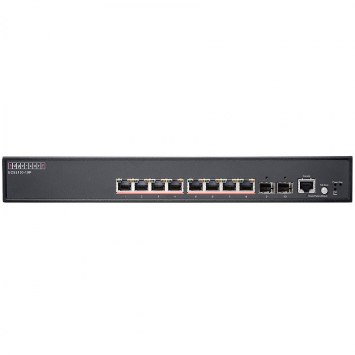EDGECORE 8 ports 10/100/1000Base-T + 2G SFP uplink ports with 8 port PoE (125W) [1]