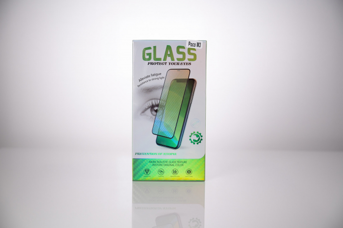 FOLIE STICLA  Spacer pentru Xiaomi Pocophone M3, grosime 0.3mm, acoperire totala ecran, strat special anti-ulei si anti-amprenta, Tempered Glass, sticla 9D, duritate 9H \\"SSPPG-XI-PC-M3-TG\\" [4]