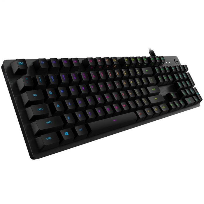 LOGITECH G512 Corded LIGHTSYNC Mechanical Gaming Keyboard - CARBON - US INT'L - USB - LINEAR [1]