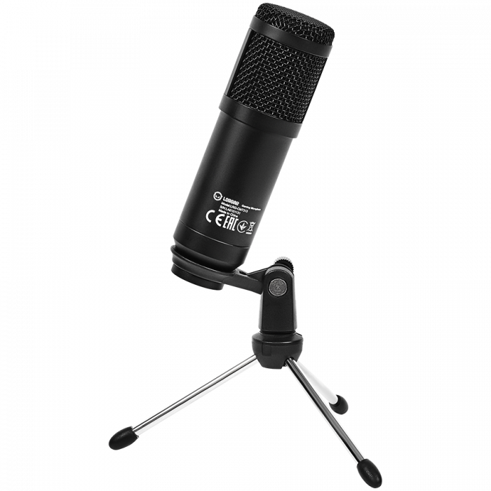 LORGAR Soner 313, Gaming Microphone, USB condenser microphone with Volume Knob & Echo Knob, Frequency Response: 80 Hz—17 kHz, including 1x Microphone, 1 x 2.5M USB Cable, 1 x Tripod Stand, dimensions: [4]