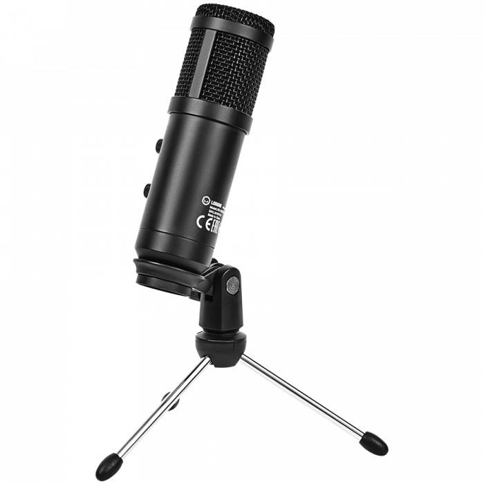 LORGAR Soner 313, Gaming Microphone, USB condenser microphone with Volume Knob & Echo Knob, Frequency Response: 80 Hz—17 kHz, including 1x Microphone, 1 x 2.5M USB Cable, 1 x Tripod Stand, dimensions: [5]